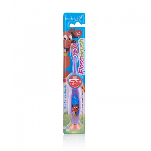 Brush-Baby New FlossBrush 6+ years (Purple/ Pink/ Blue/ Yellow) Brush-Baby New FlossBrush 6+ years (Purple/ Pink/ Blue/ Yellow)